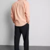 Long sleeve linen blend shirt