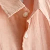 Long sleeve linen blend shirt
