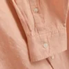 Long sleeve linen blend shirt
