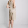 Longline linen blend waistcoat