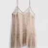 Longline sheer lace cami top