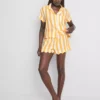 Love to lounge cotton ruffle pajama shirt