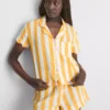 Love to lounge cotton ruffle pajama shirt