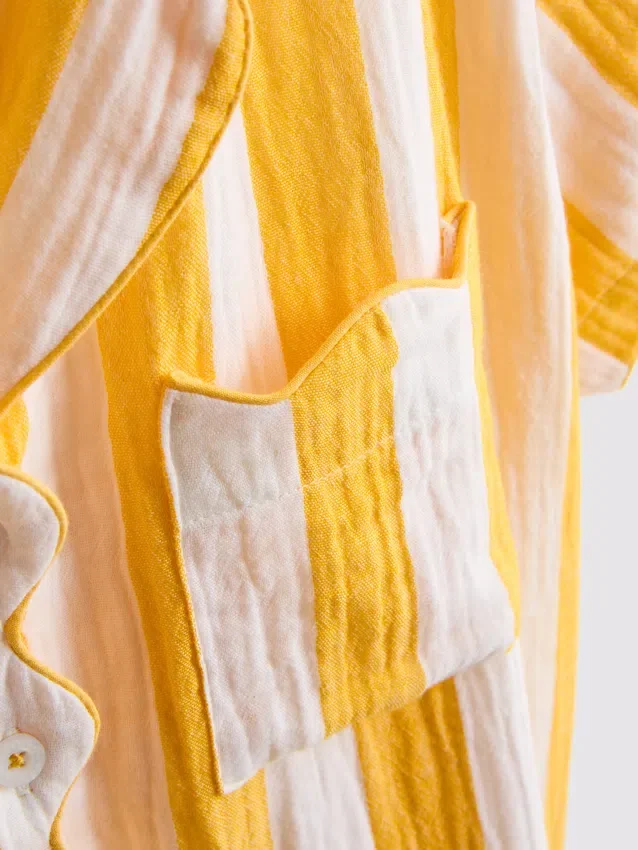 Love to lounge cotton ruffle pajama shirt