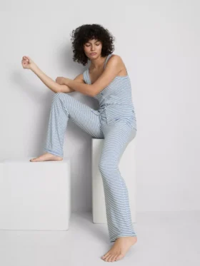 Love to lounge ribbed striped pajama bottoms