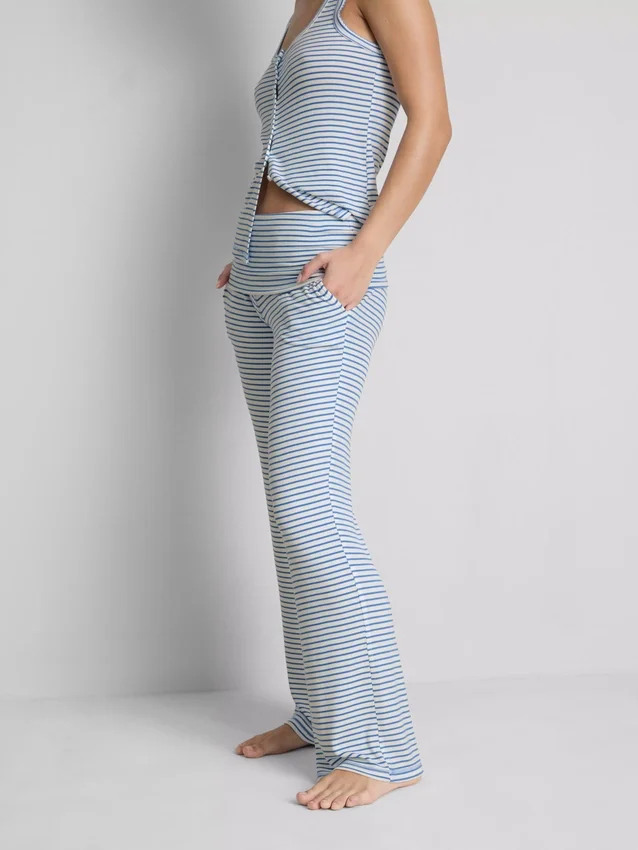 Love to lounge ribbed striped pajama bottoms