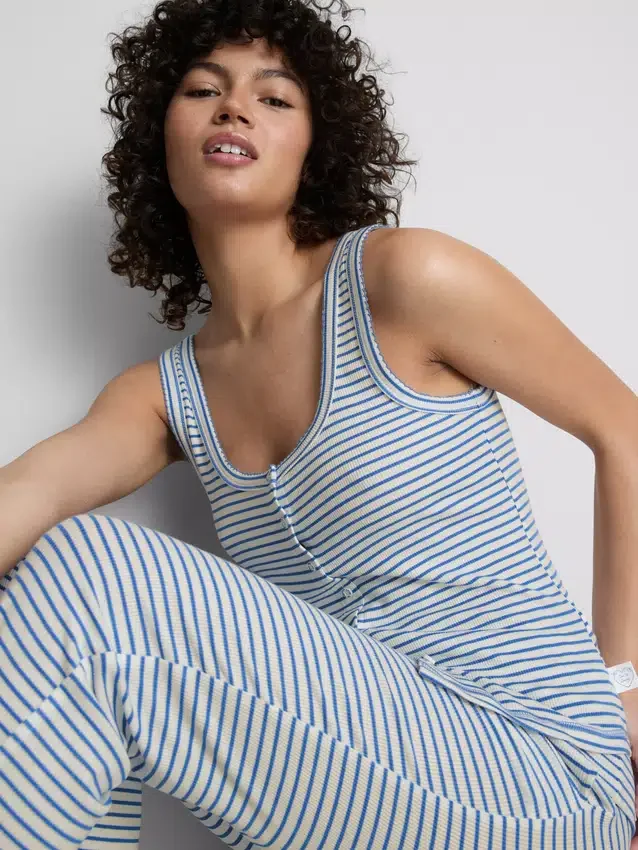 Love to lounge ribbed striped pajama cami