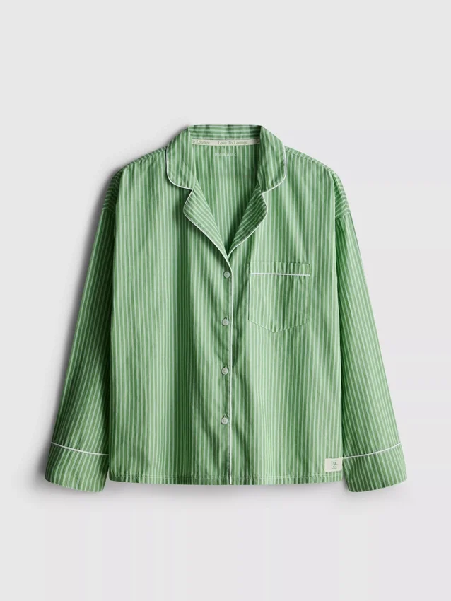 Love to lounge stripe pajama shirt
