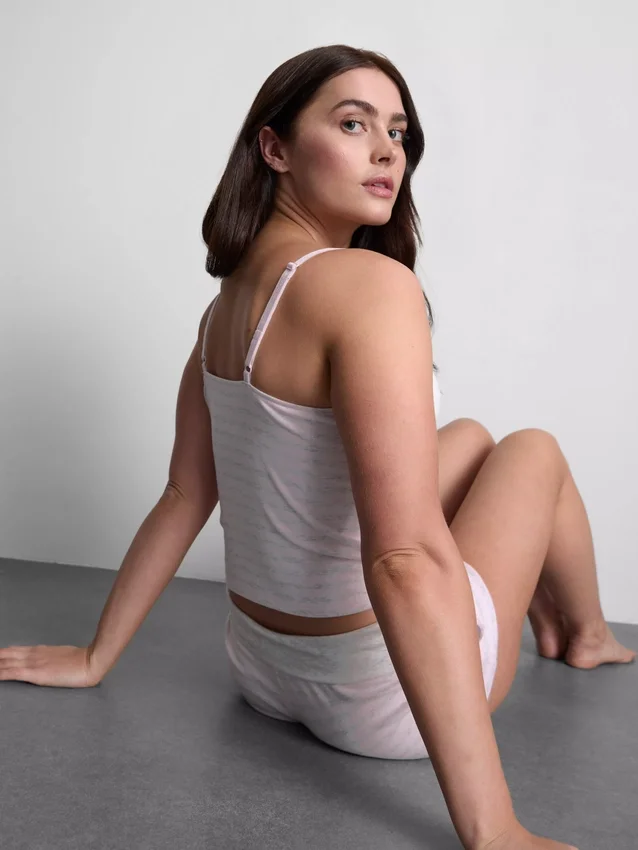 Love to lounge striped pajama cami top
