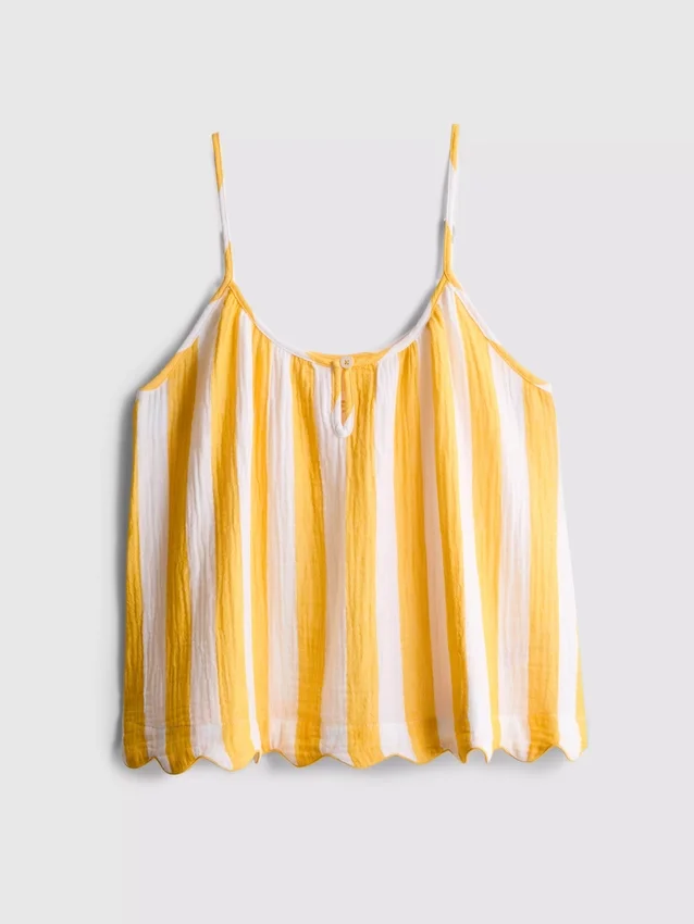 Love to lounge striped ruffle pajama cami