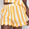 Love to lounge striped ruffle pajama shorts