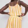 Love to lounge striped ruffle pajama shorts