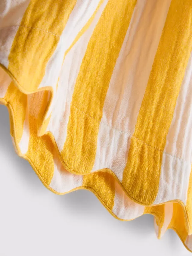 Love to lounge striped ruffle pajama shorts
