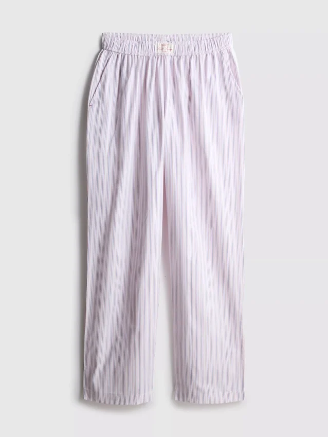 Love to lounge striped straight leg pajama bottoms