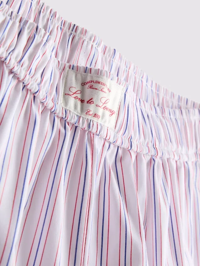 Love to lounge striped straight leg pajama bottoms