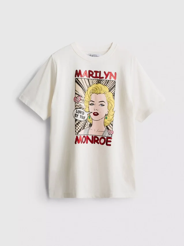 Marilyn monroe oversized cotton t-shirt