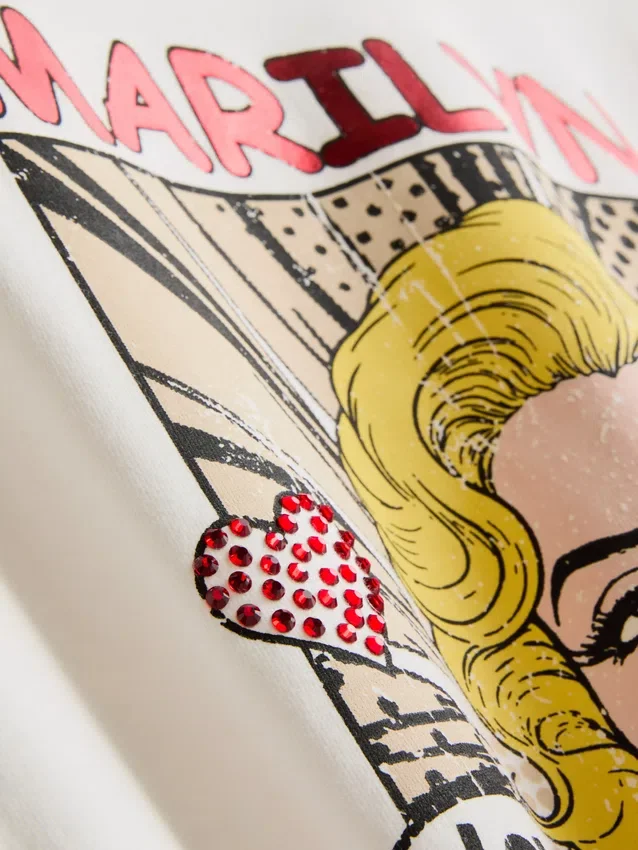 Marilyn monroe oversized cotton t-shirt