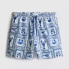 Mediterranean tile textured swimming shorts