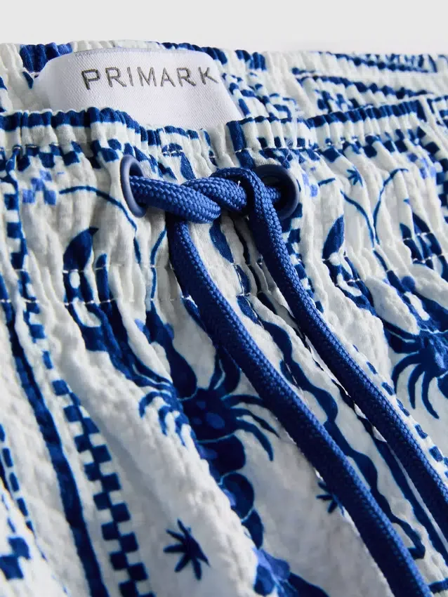 Mediterranean tile textured swimming shorts