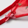Mesh embroidered cherry underwear set