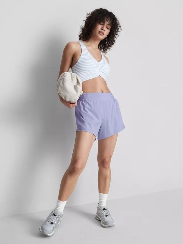 Mesh panel active shorts