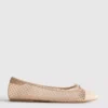 Mesh square ballet pumps