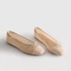 Mesh square ballet pumps