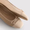 Mesh square ballet pumps