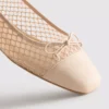 Mesh square ballet pumps