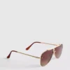 Metal aviator-style sunglasses