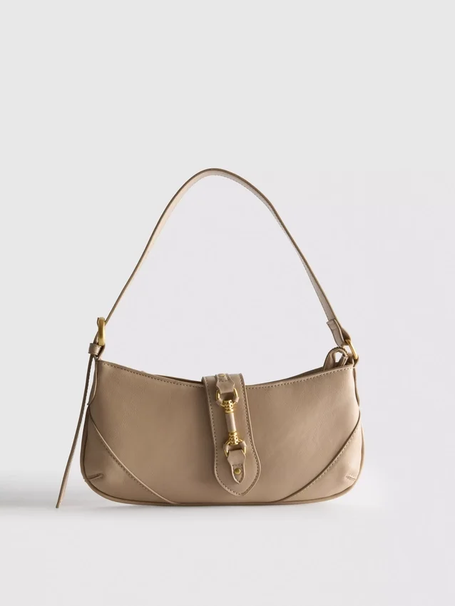 Metal detail shoulder bag
