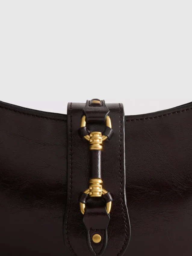 Metal detail shoulder bag