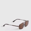 Metal geometric sunglasses