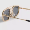 Metal geometric sunglasses