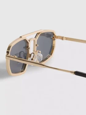 Metal geometric sunglasses