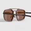 Metal geometric sunglasses