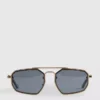 Metal geometric sunglasses