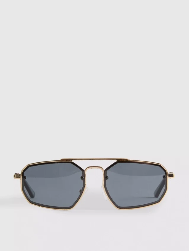 Metal geometric sunglasses