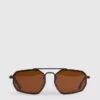 Metal geometric sunglasses