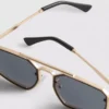 Metal geometric sunglasses