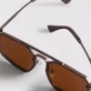 Metal geometric sunglasses