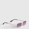 Metal rectangle sunglasses