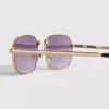 Metal rectangle sunglasses