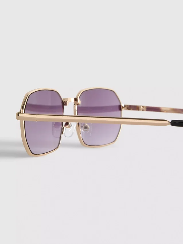 Metal rectangle sunglasses