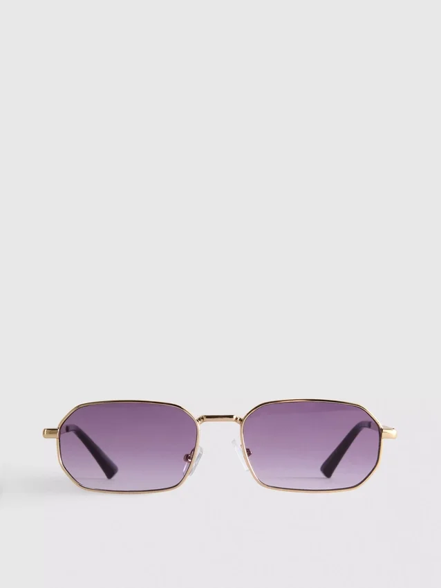 Metal rectangle sunglasses