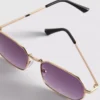 Metal rectangle sunglasses