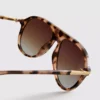 Metal-trim aviator-style sunglasses