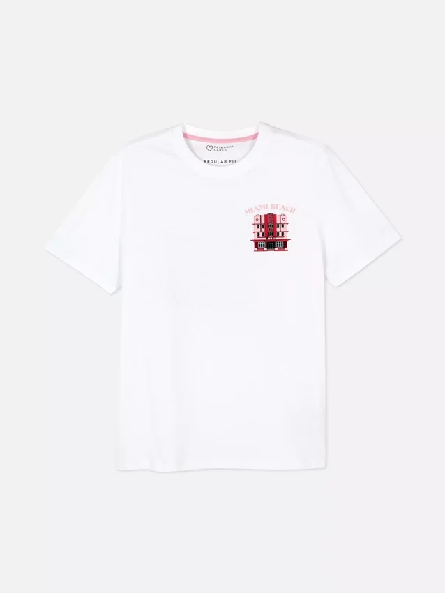Miami beach house illustrations t-shirt