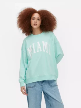 Miami lettering oversized sweatshirt
