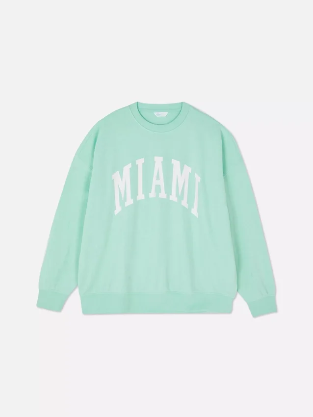 Miami lettering oversized sweatshirt